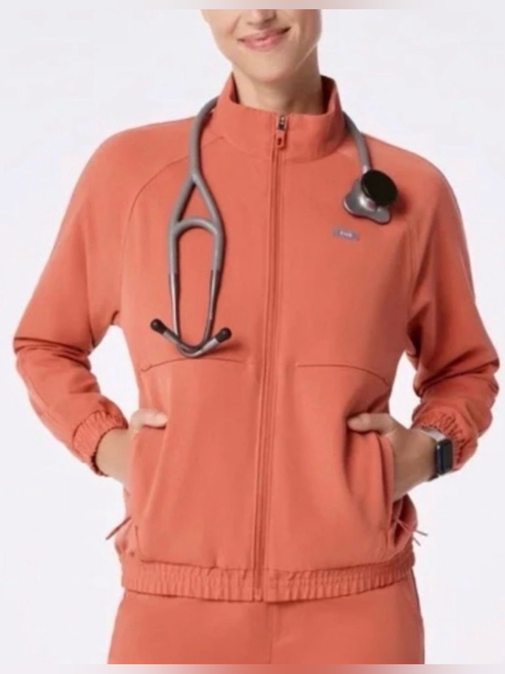 Figs NWT spiced cider Sydney scrub jacket X- small size
